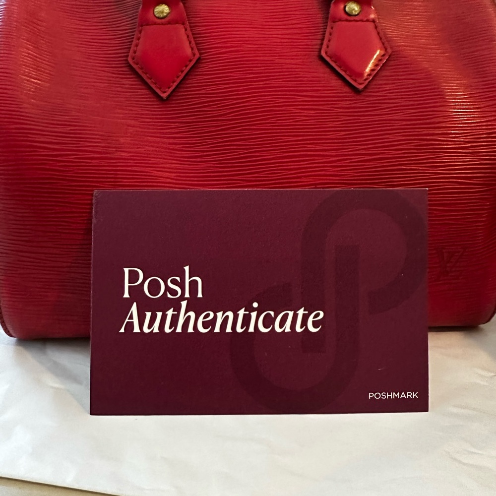 Louis Vuitton Red Epi Leather Handbag - Picture 2 of 16